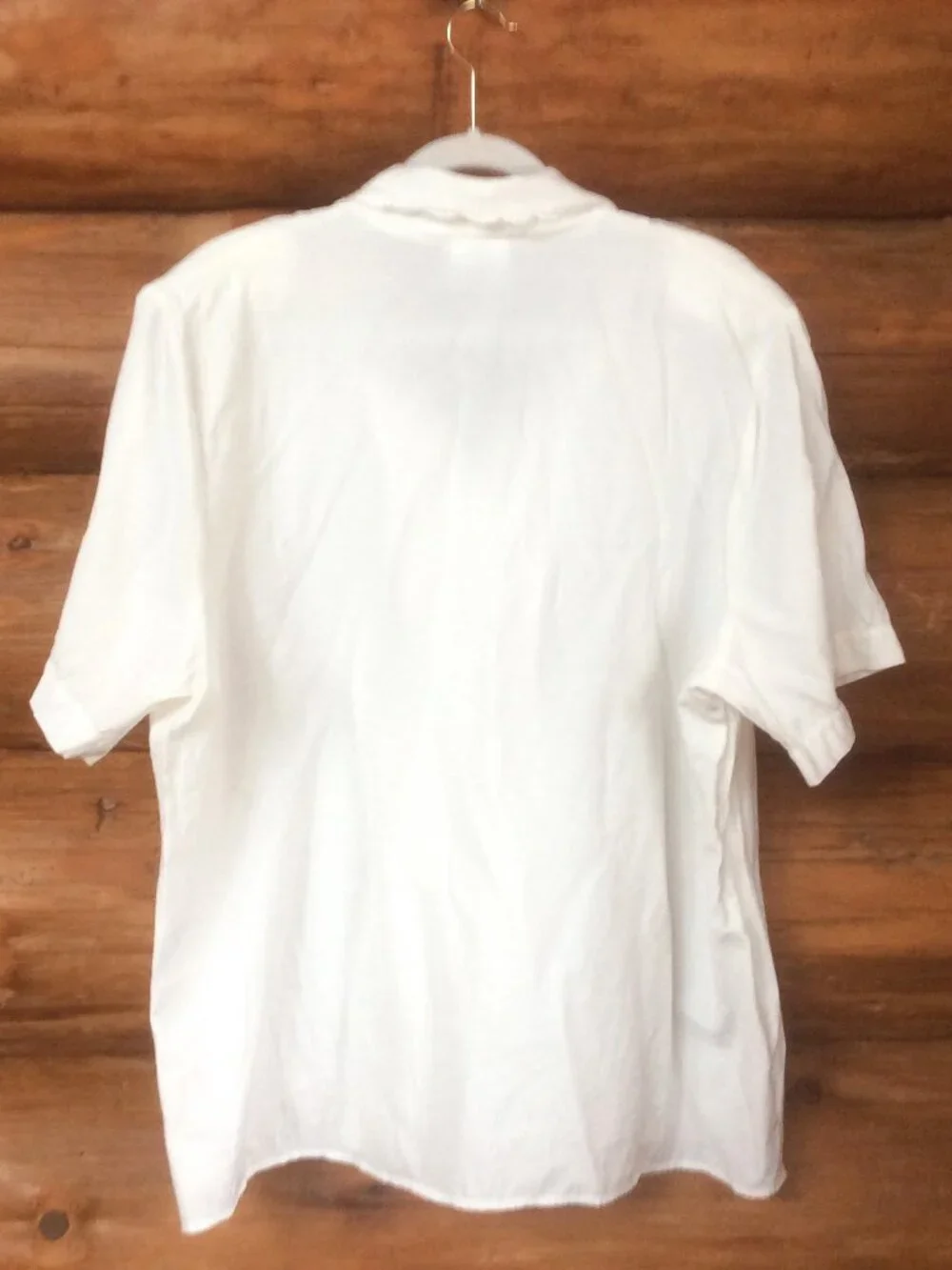 Vintage Jantzen White Cottagecore Embroidered Blouse Size 24 - Picture 2 of 5
